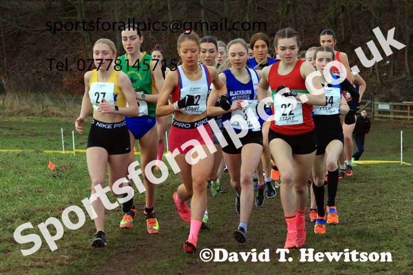 Junior Womens 2024 Northern Cross Country Champs., Sedgefield. Photo: David T. Hewitson/Sports for All Pics